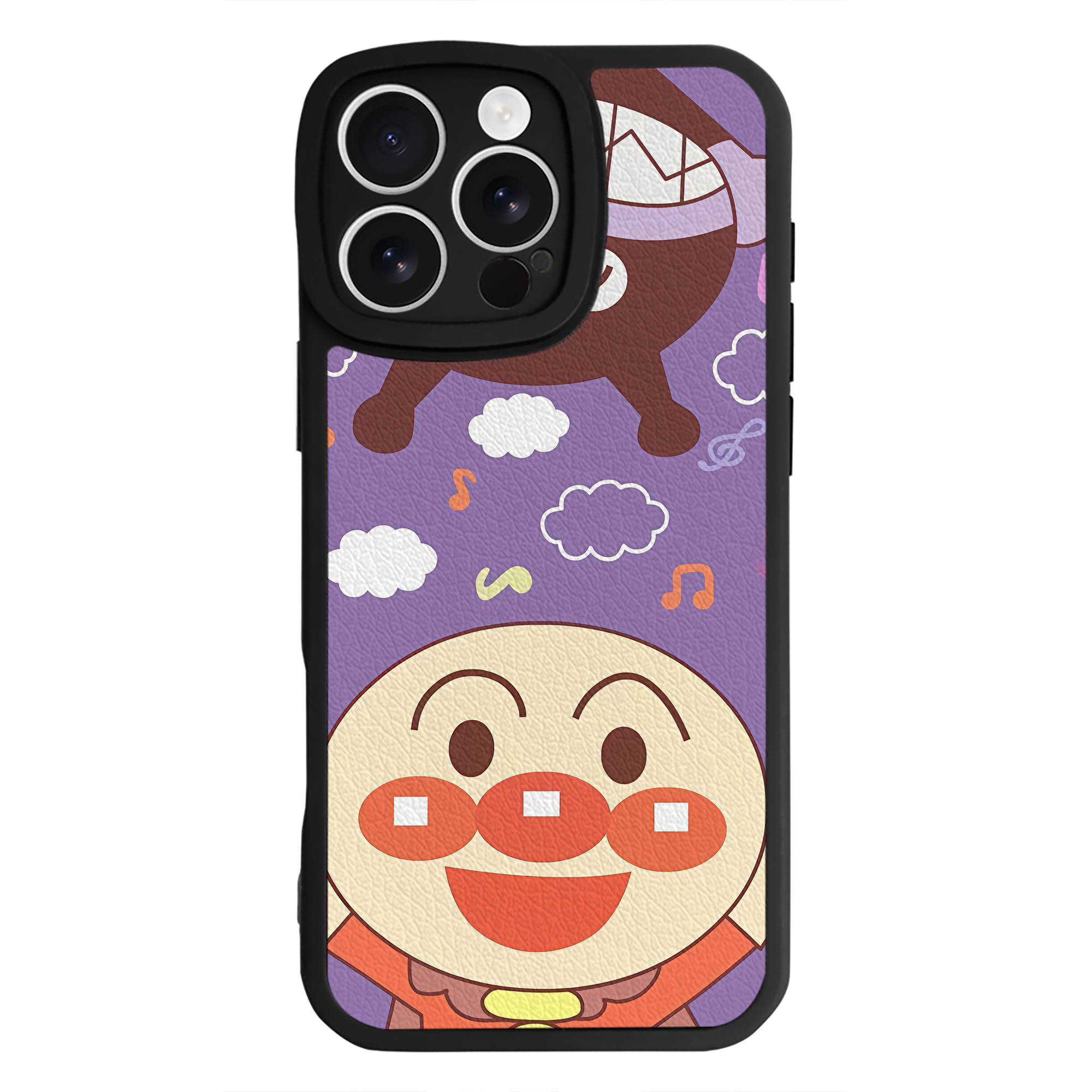 （画像用） アンパンマン Anpanman 【iPhone 16シリーズ対応】シリコンスマホケース（レザー調） 材質：シリコン